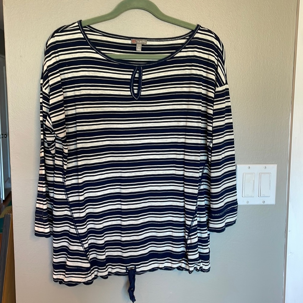 Talbot’s long sleeve striped tee, M